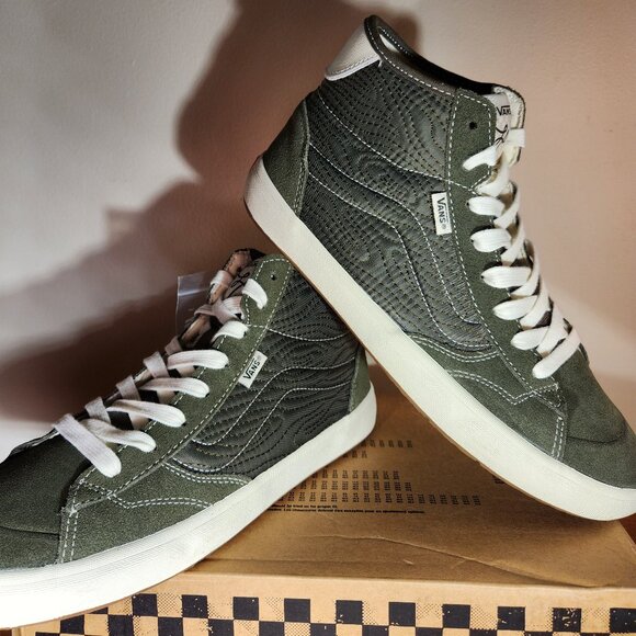 NWT VANS The Lizzie Quilted Grape Leaf EC Cush Sk8-Hi Men (9.0)/ Women (10.5)